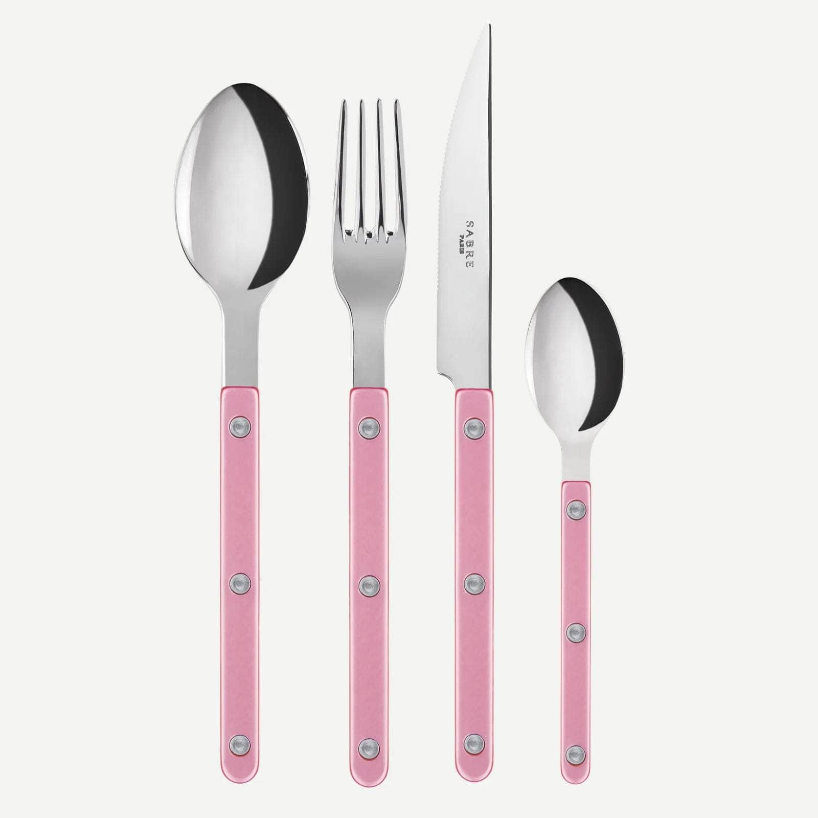 Bistrot Pearly 4pc Cutlery Set, Soft Pink