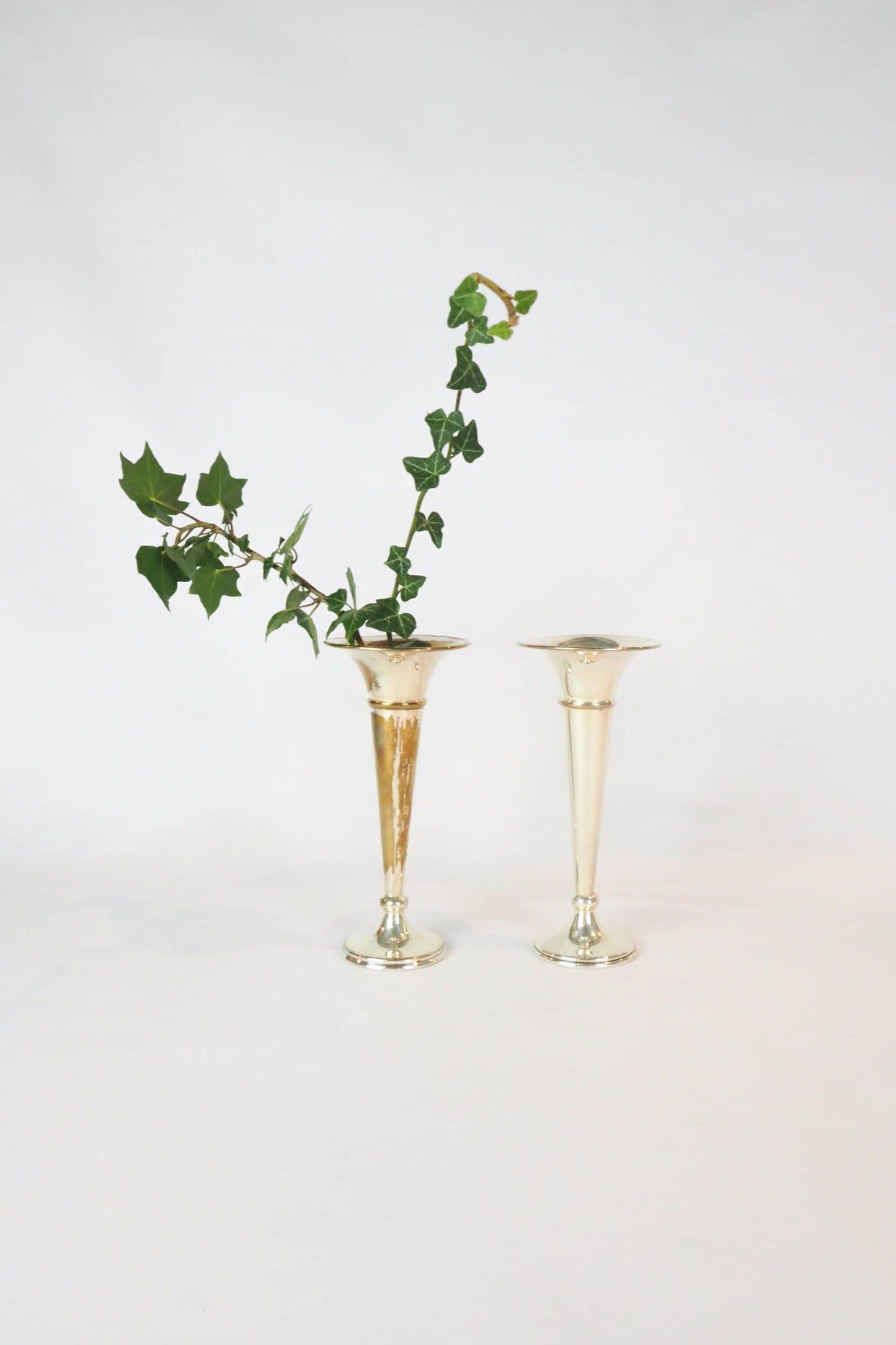 Vintage Silver Plated Bud Vases