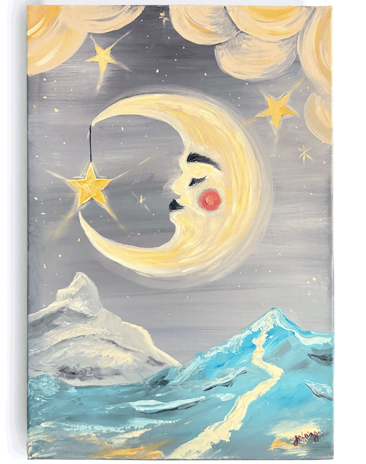 The Moon - Original Oil On Canvas