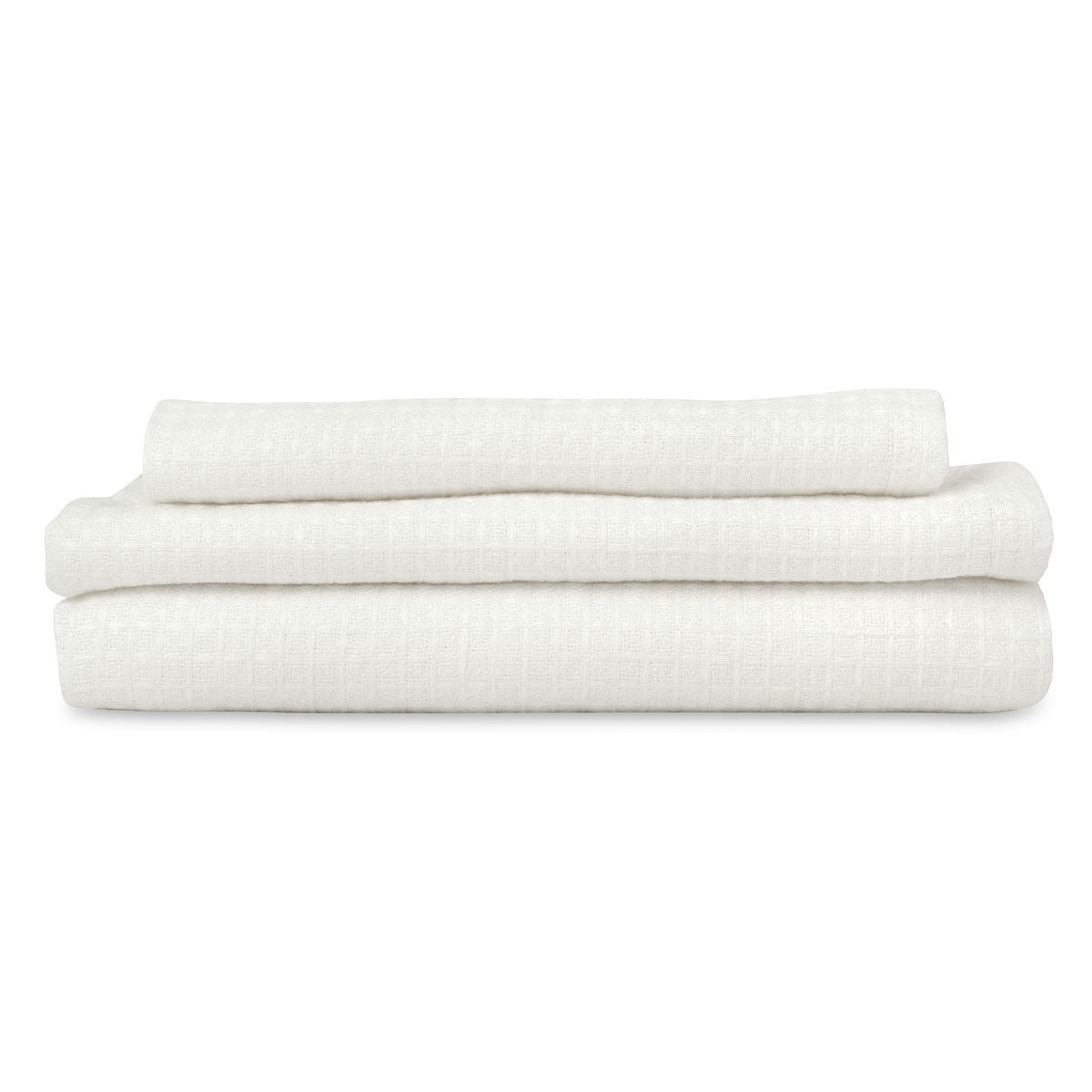 Personalised Liège Hand Towel in Ivory White Waffle with Parma Grey Hemstitch