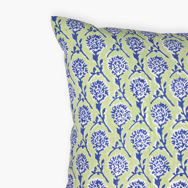 Nikhar Pure Linen Throw Pillow Cover - Lily Green