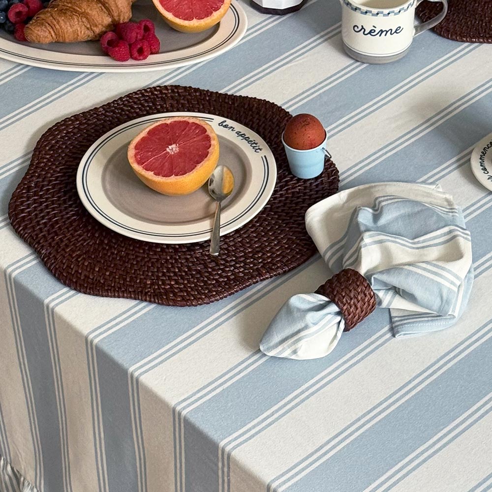 Murano Stripe Cotton Napkin - Azzure Drift - Set of 4