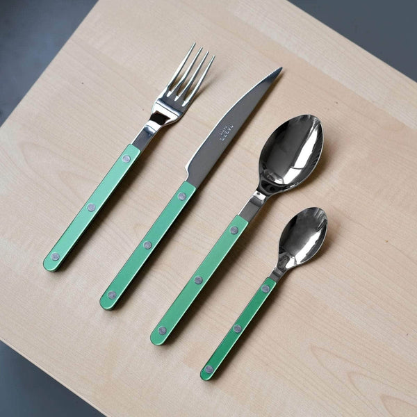 Bistrot Pearly 24pc Cutlery Set, Green Garden