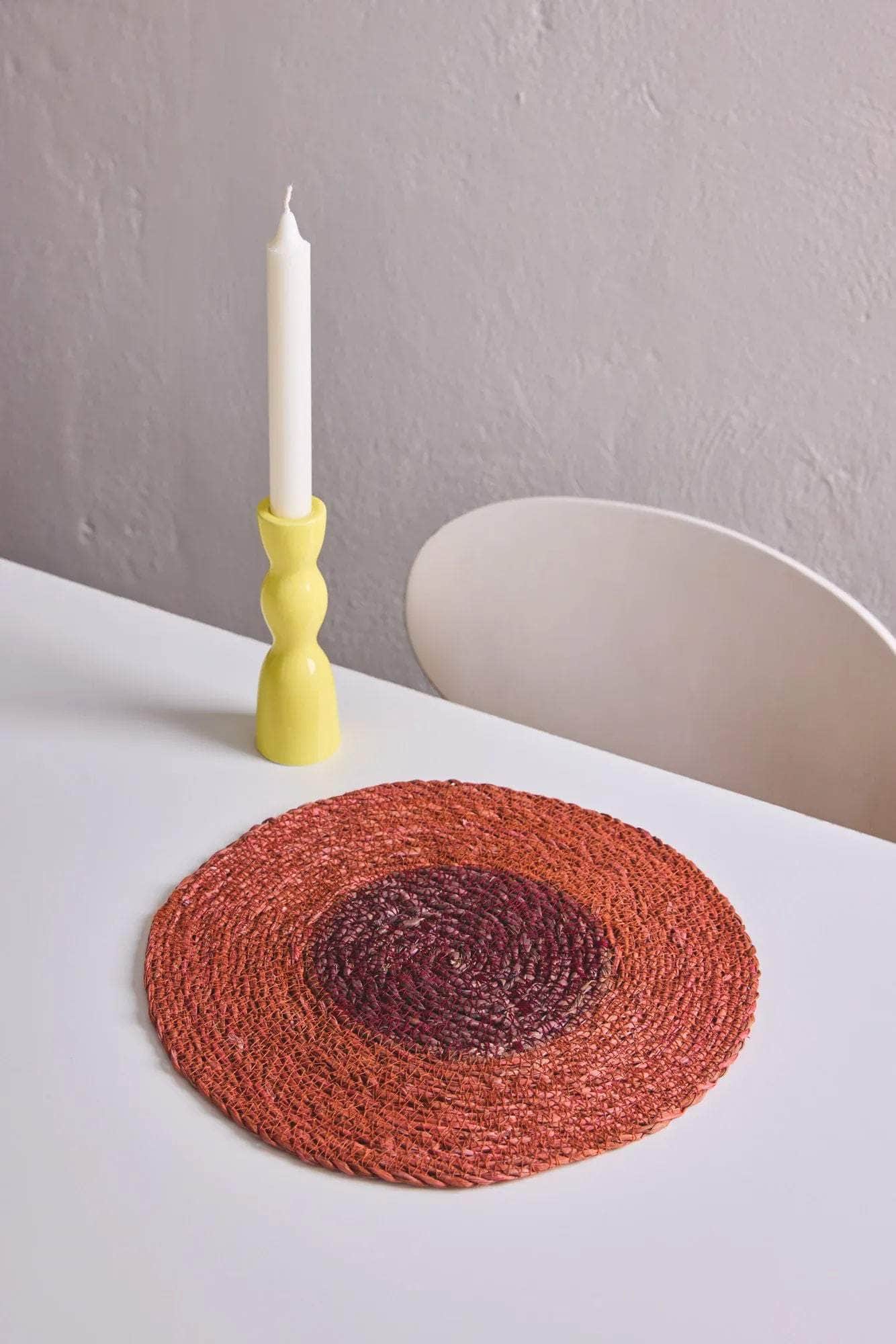 Seagrass Placemats Set of 2 - Red / Bordaux