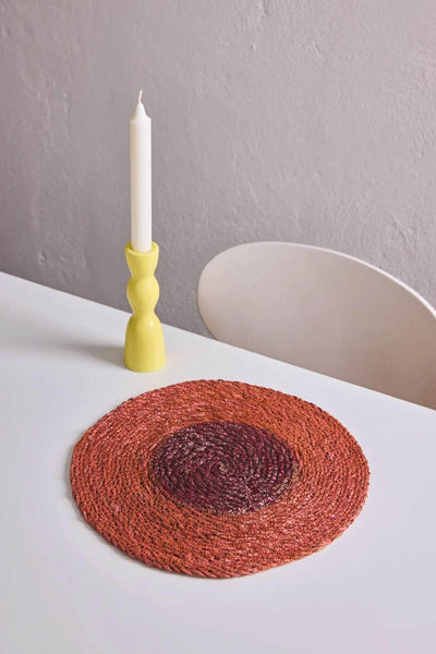 Seagrass Placemats Set of 2 - Red / Bordaux