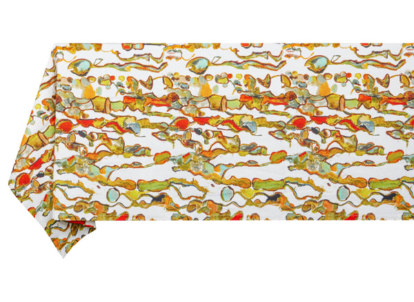Stromboli Rectangular Printed Linen Tablecloth