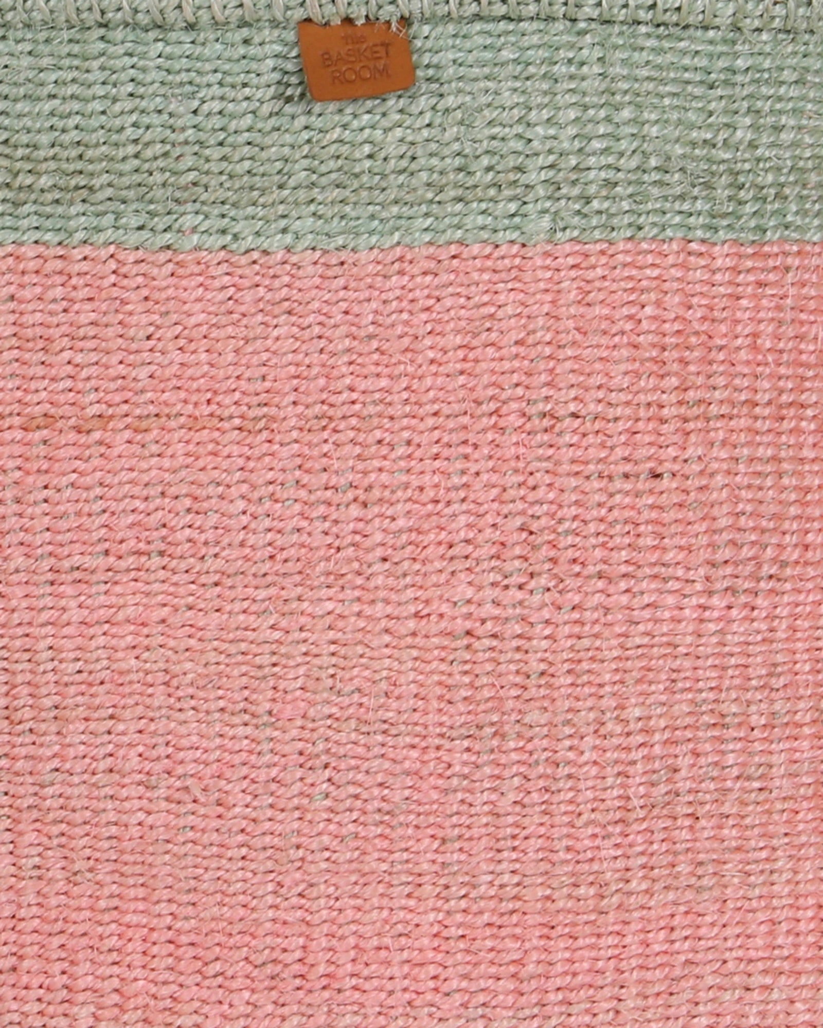 NENA: Dusky Pink and Sapling Green Extra-Large Sisal Basket