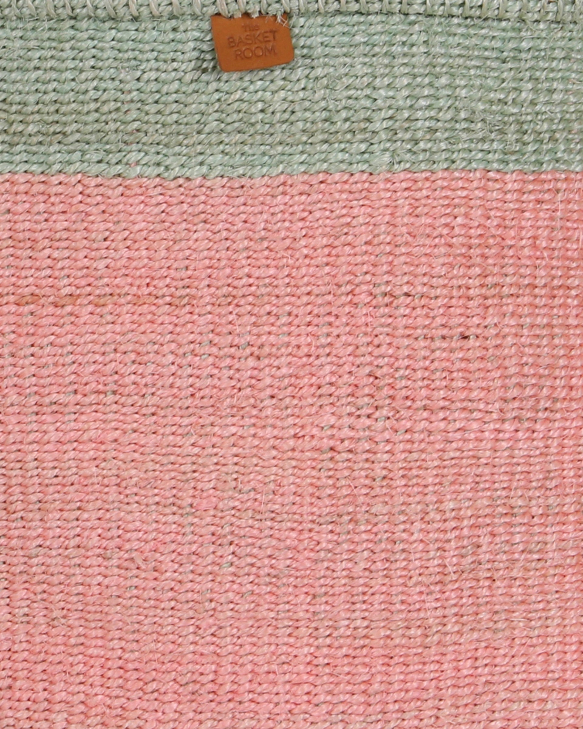 NENA: Dusky Pink and Sapling Green Extra-Large Sisal Basket