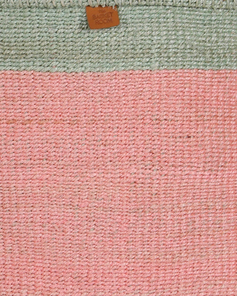NENA: Dusky Pink and Sapling Green Extra-Large Sisal Basket