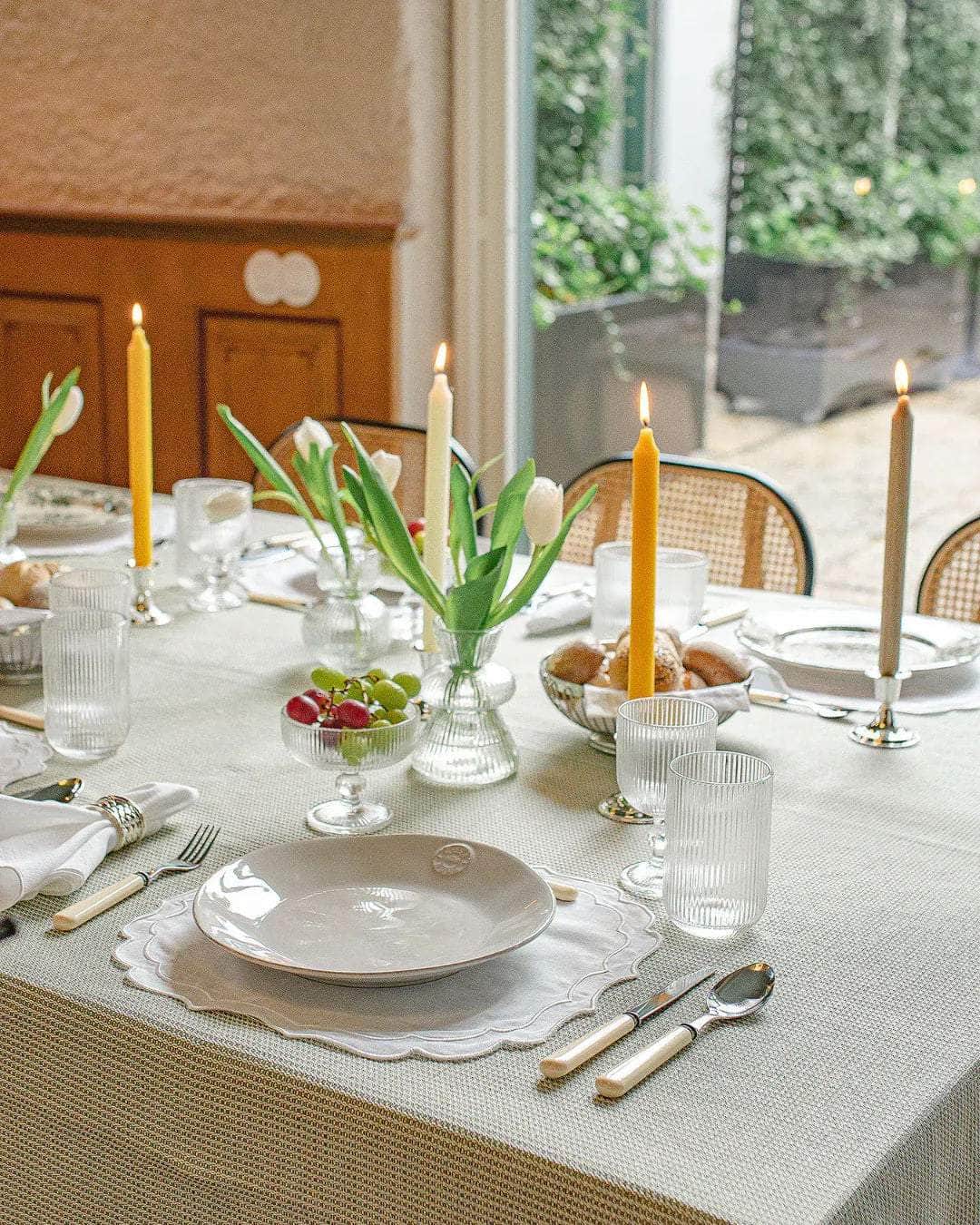 Grata Placemat, White on White