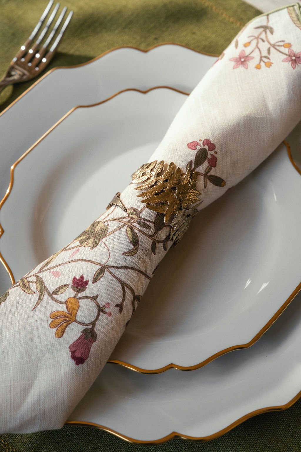 Set of Scarlet Flax & Field Flowers Printed Napkins