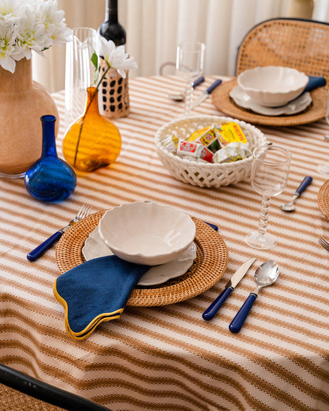 Beja Napkin, Blue with Yellow