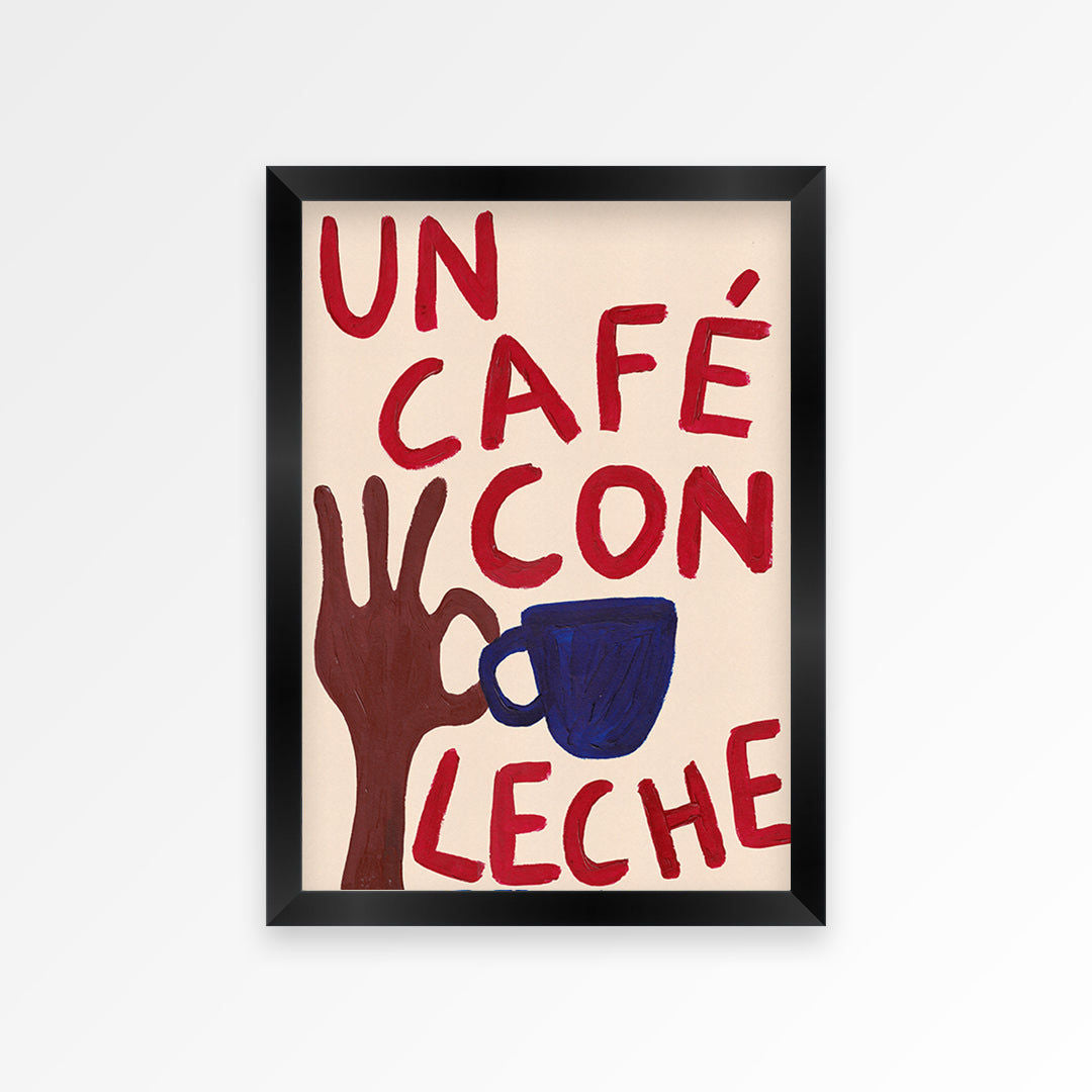 "Café Con Leche" Hand Painted Print