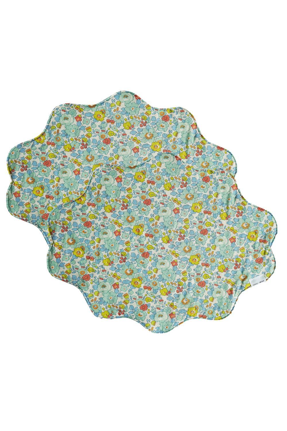 Reversible Wavy Placemat Made With Liberty Fabric Betsy Sage & Strawberry Thief
