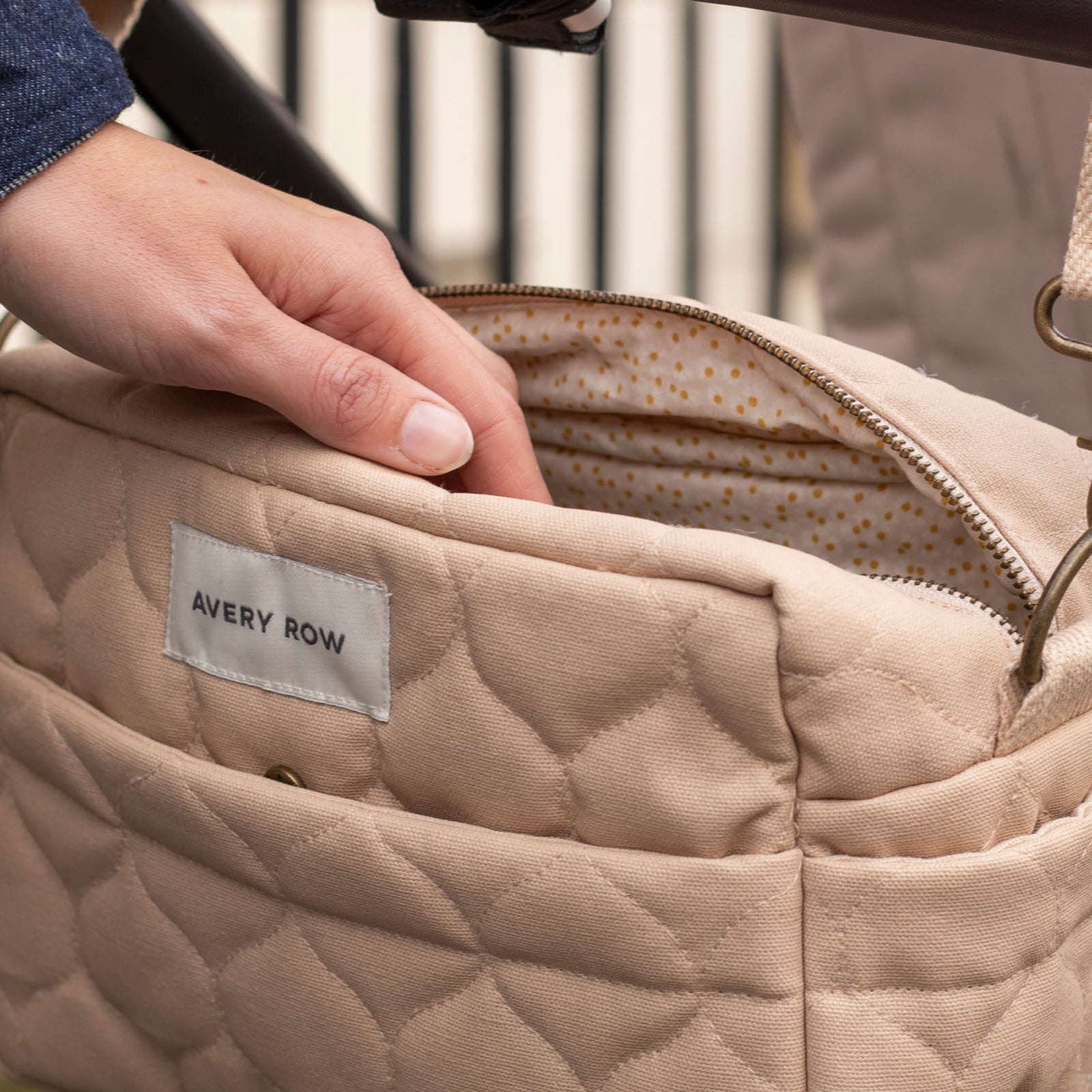 Pram Organiser Bag - Natural