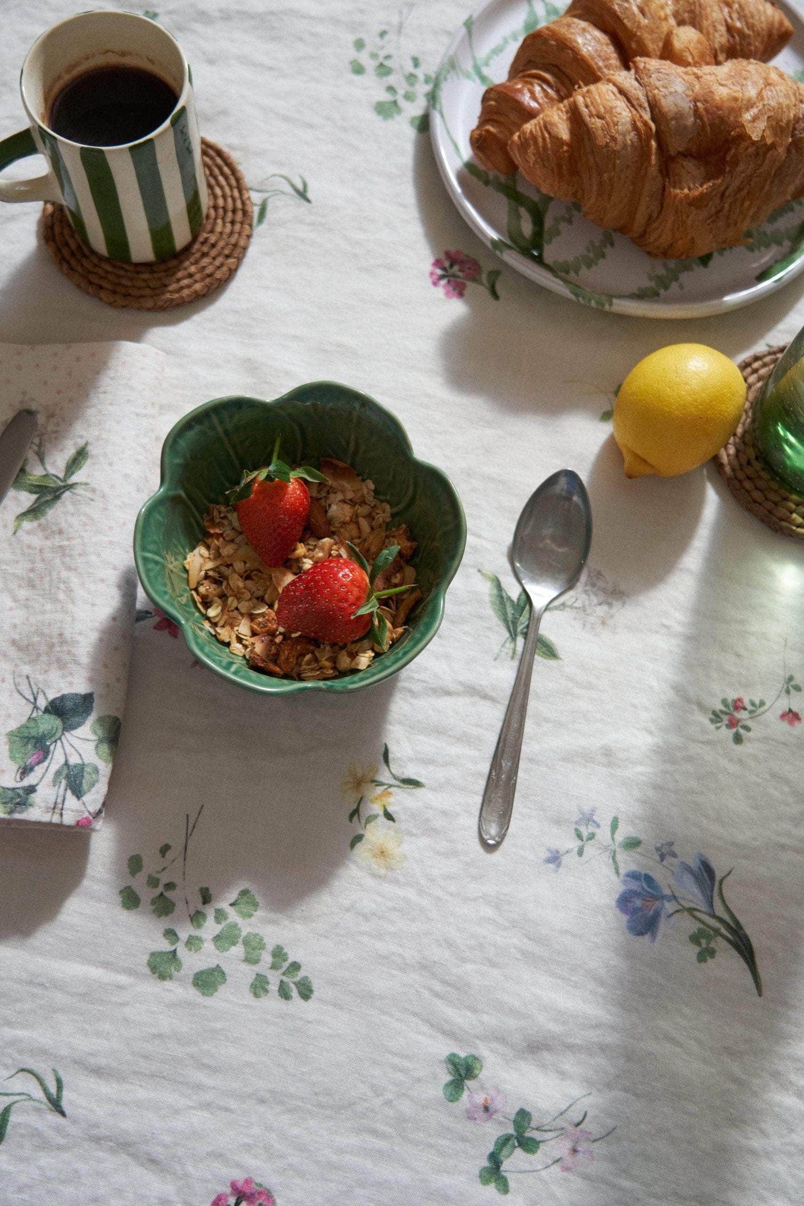 Signs of Spring Linen Tablecloth