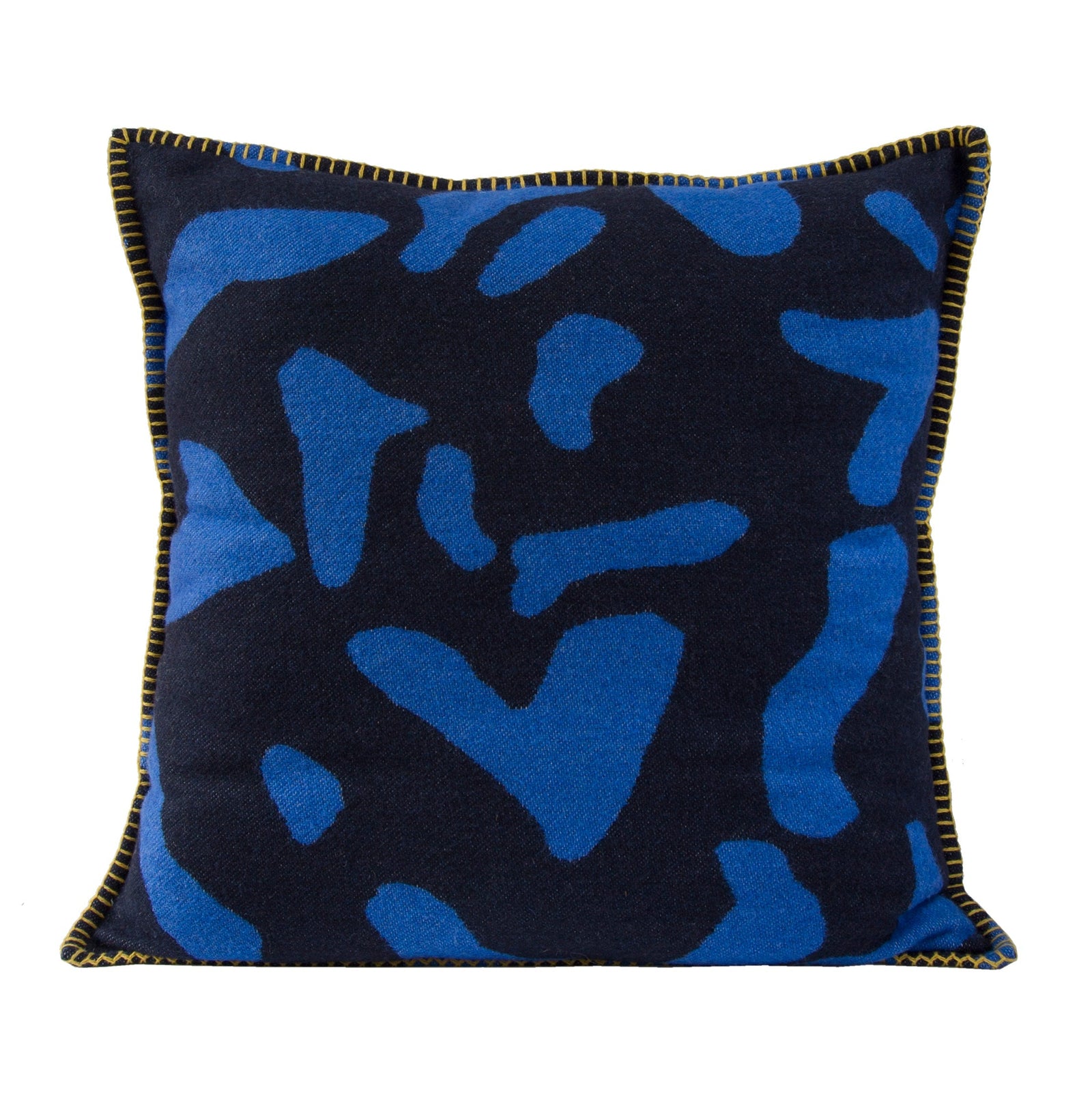 Blue + Navy Scatter Cushion Recycled Wool
