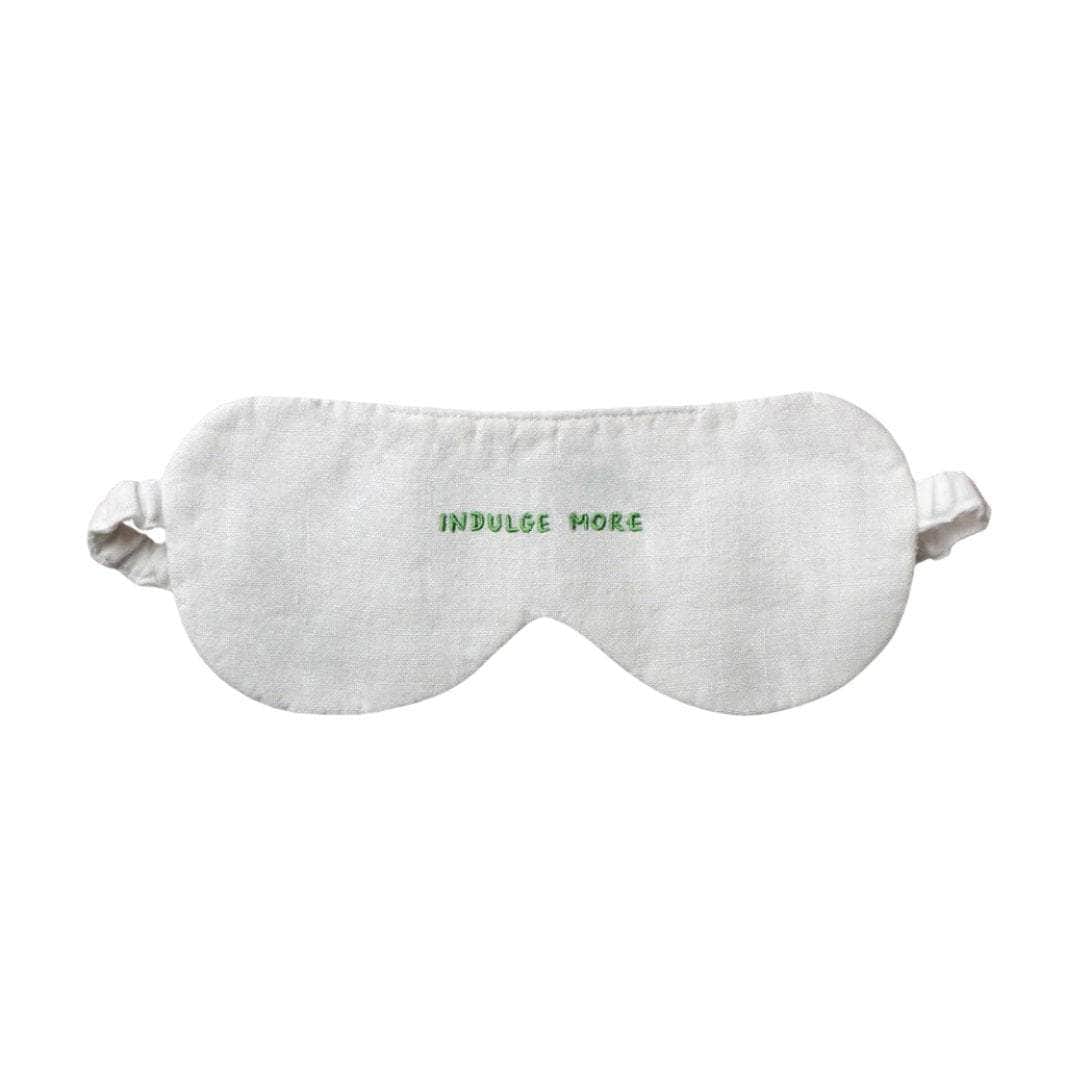 Indulge More' Linen Eye Mask