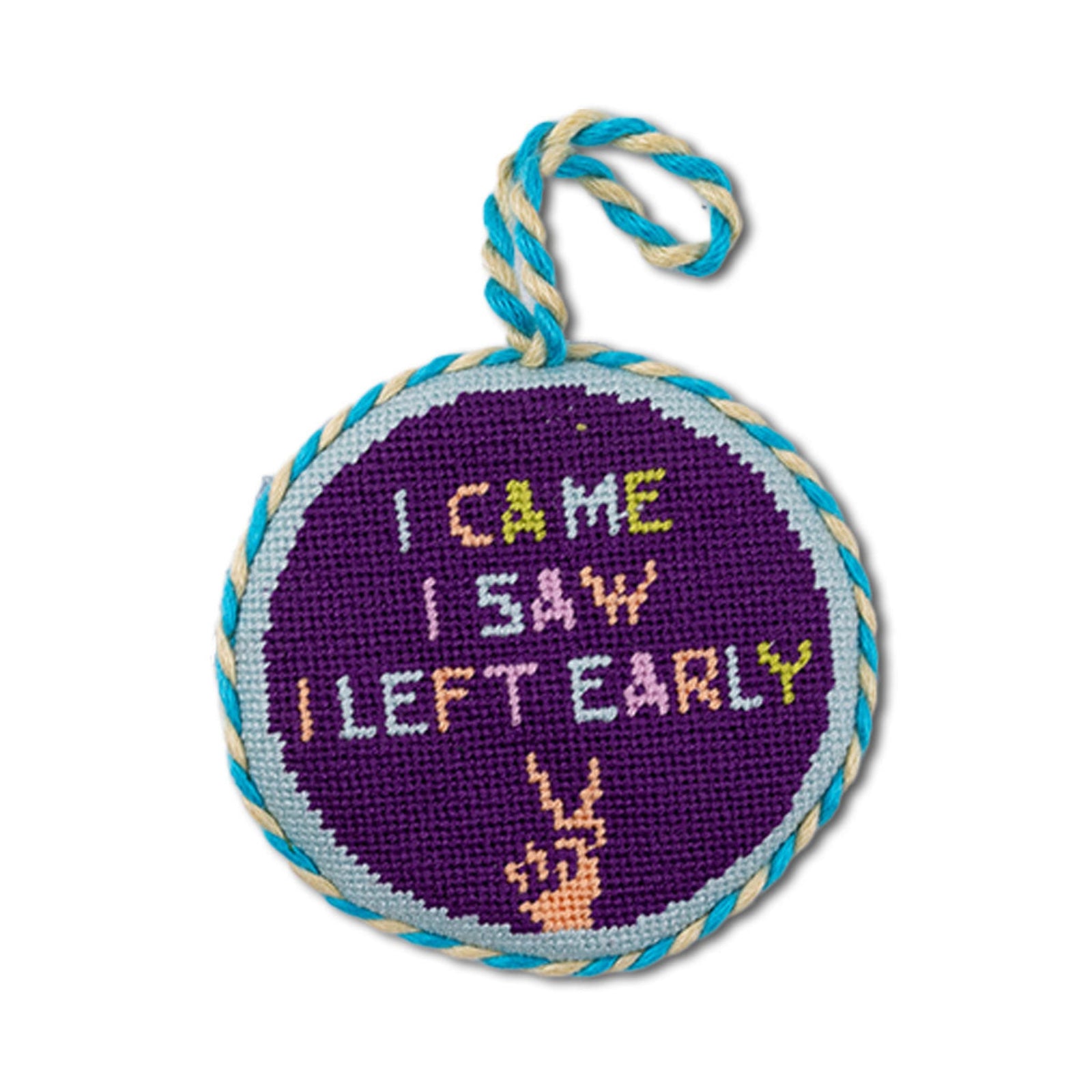 Needlepoint Ornament - Left Early