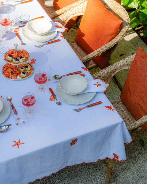 Embroidered Sea Tablecloth