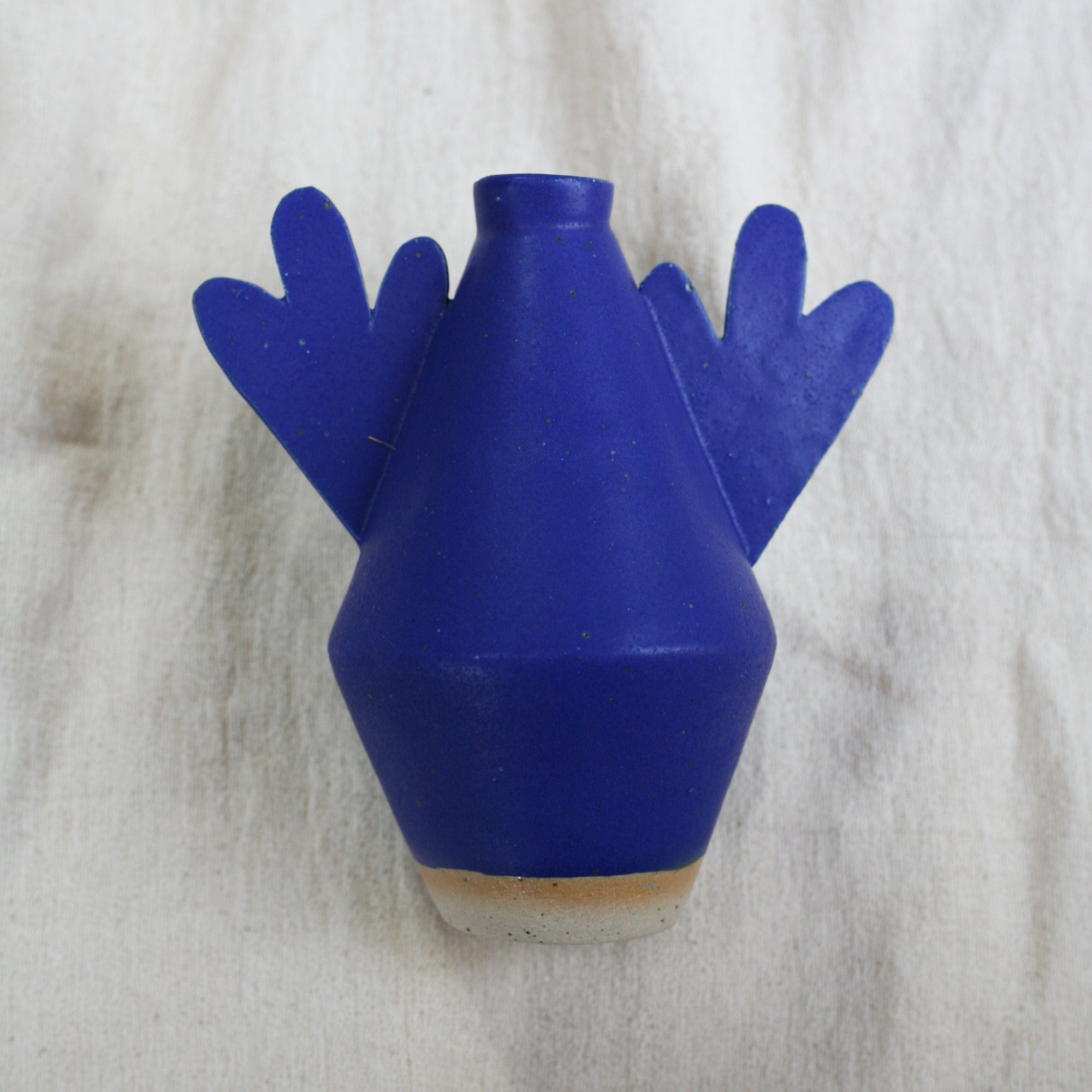 Diamond Vase with Flower Handles