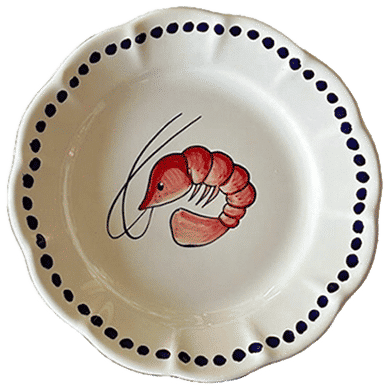 Estate Red Prawn Plate 25cm