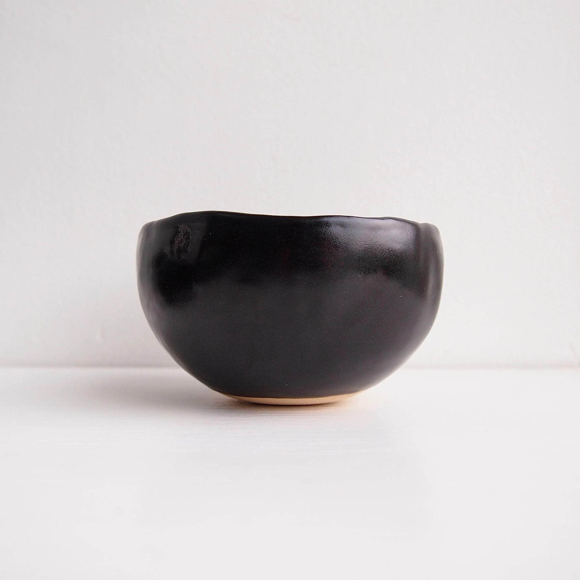 Handmade Black Cherry Pottery Tea Bowl