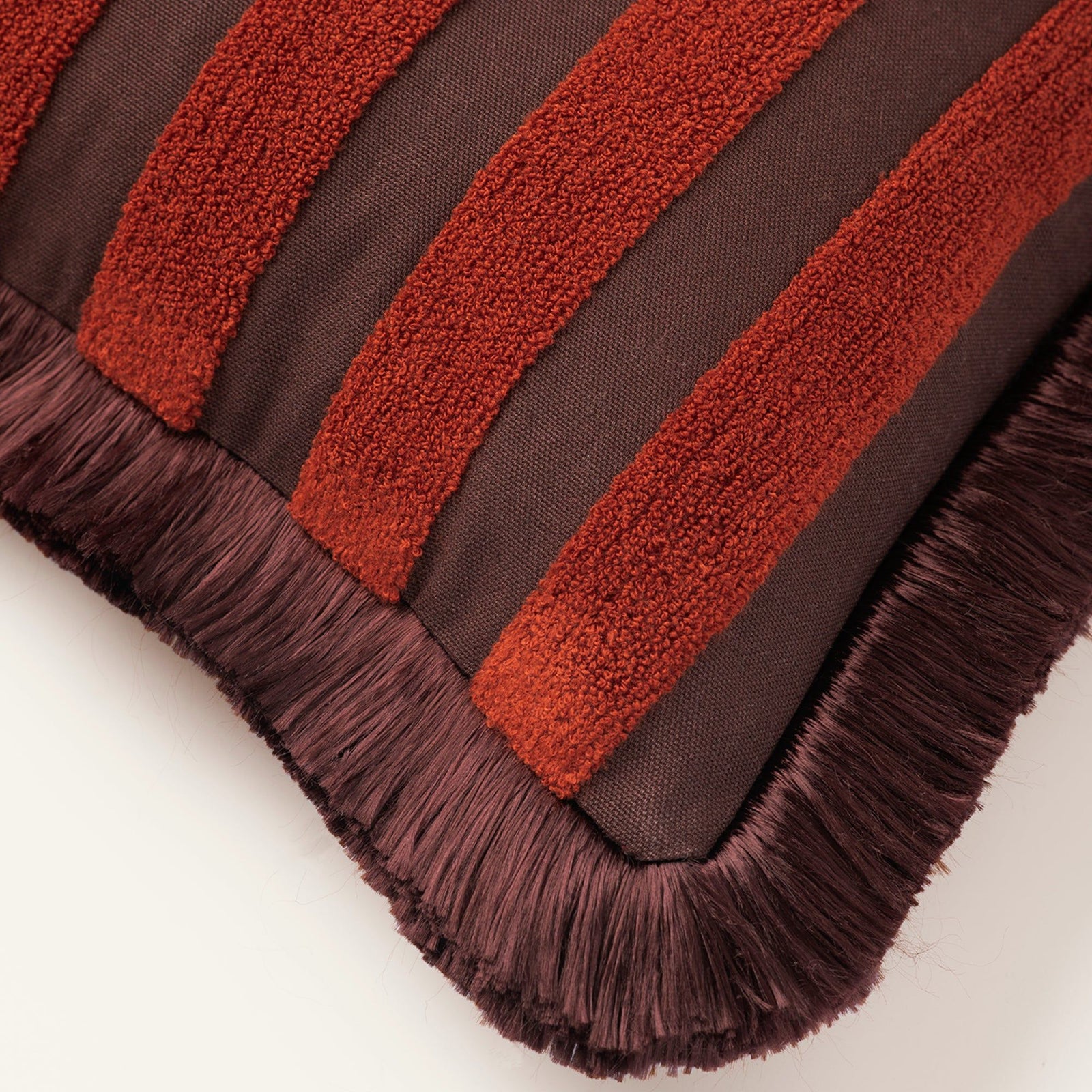 Cushion Jackie Chocolate & Coral