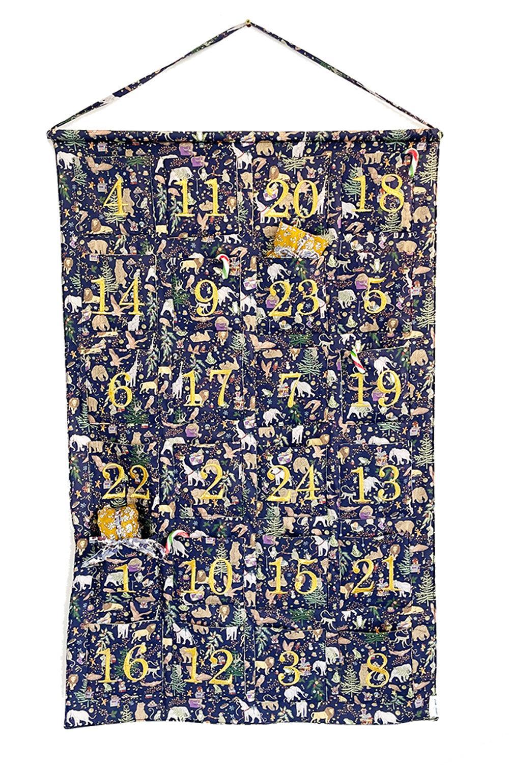 Reusable Advent Calendar made with Liberty Fabric CHRISTMAS