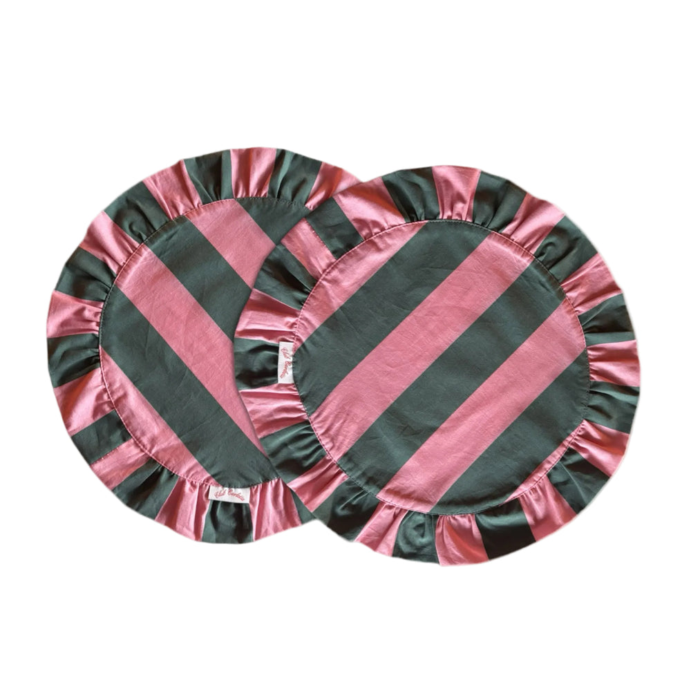 Darcy Placemat Green/pink -  set of 2