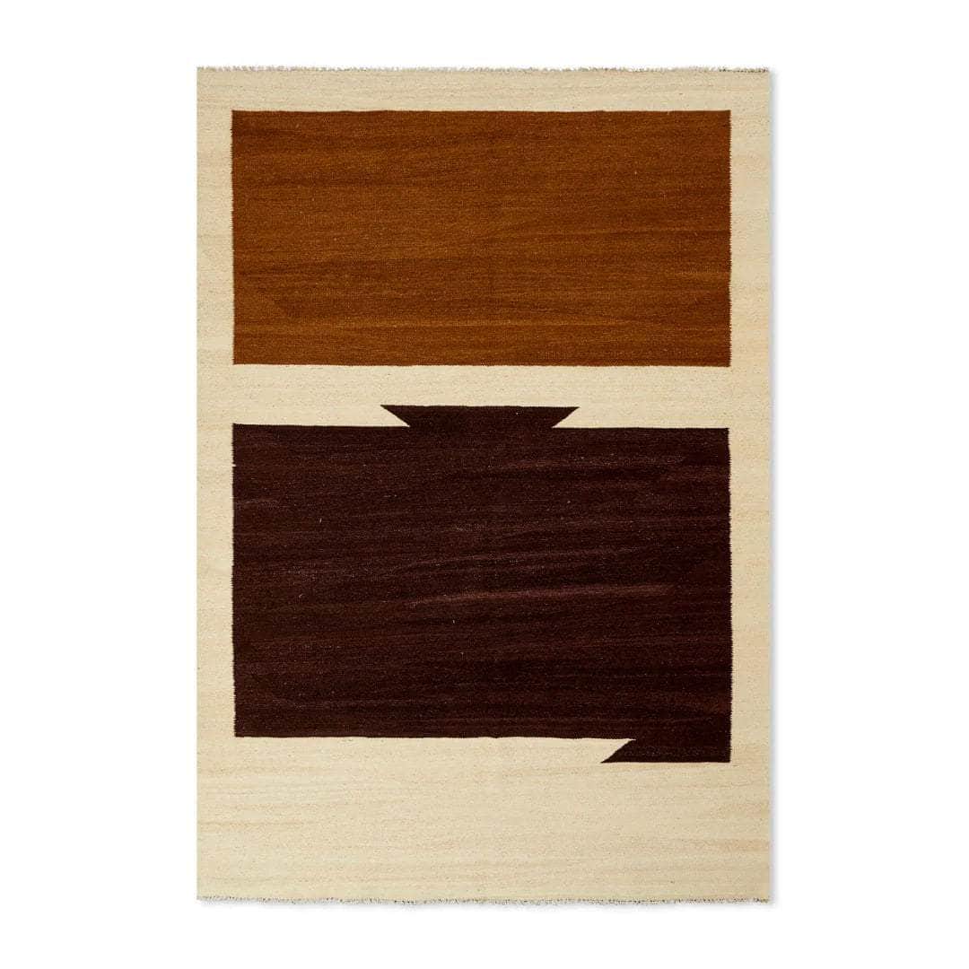 Shapes Flatweave Rug - Brown
