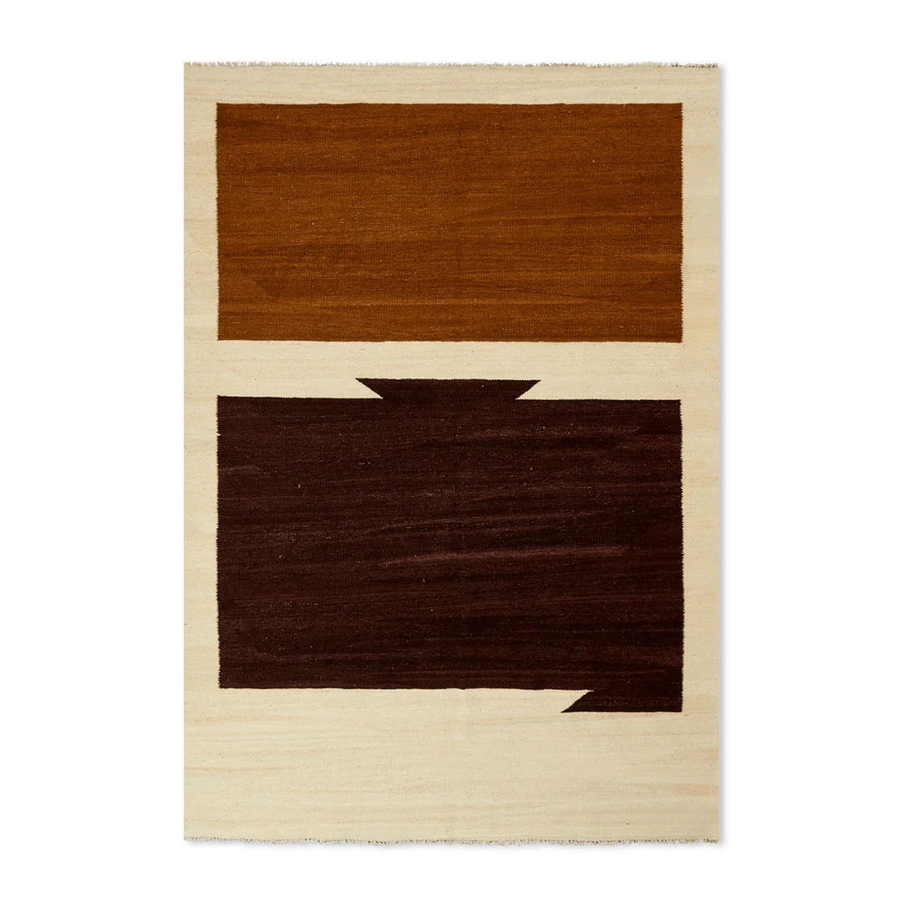 Shapes Flatweave Rug - Brown