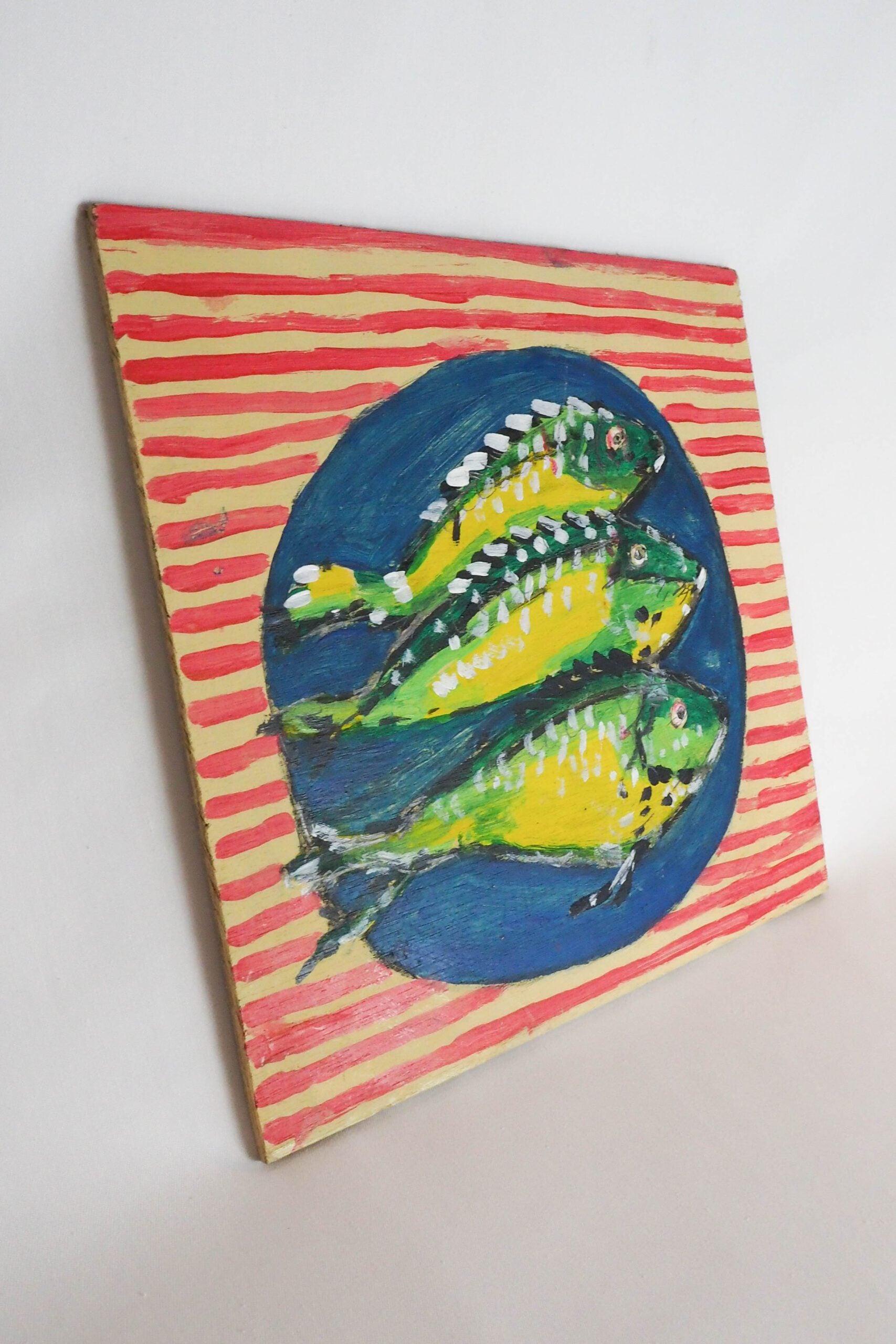 Oil on Board Fish Painting