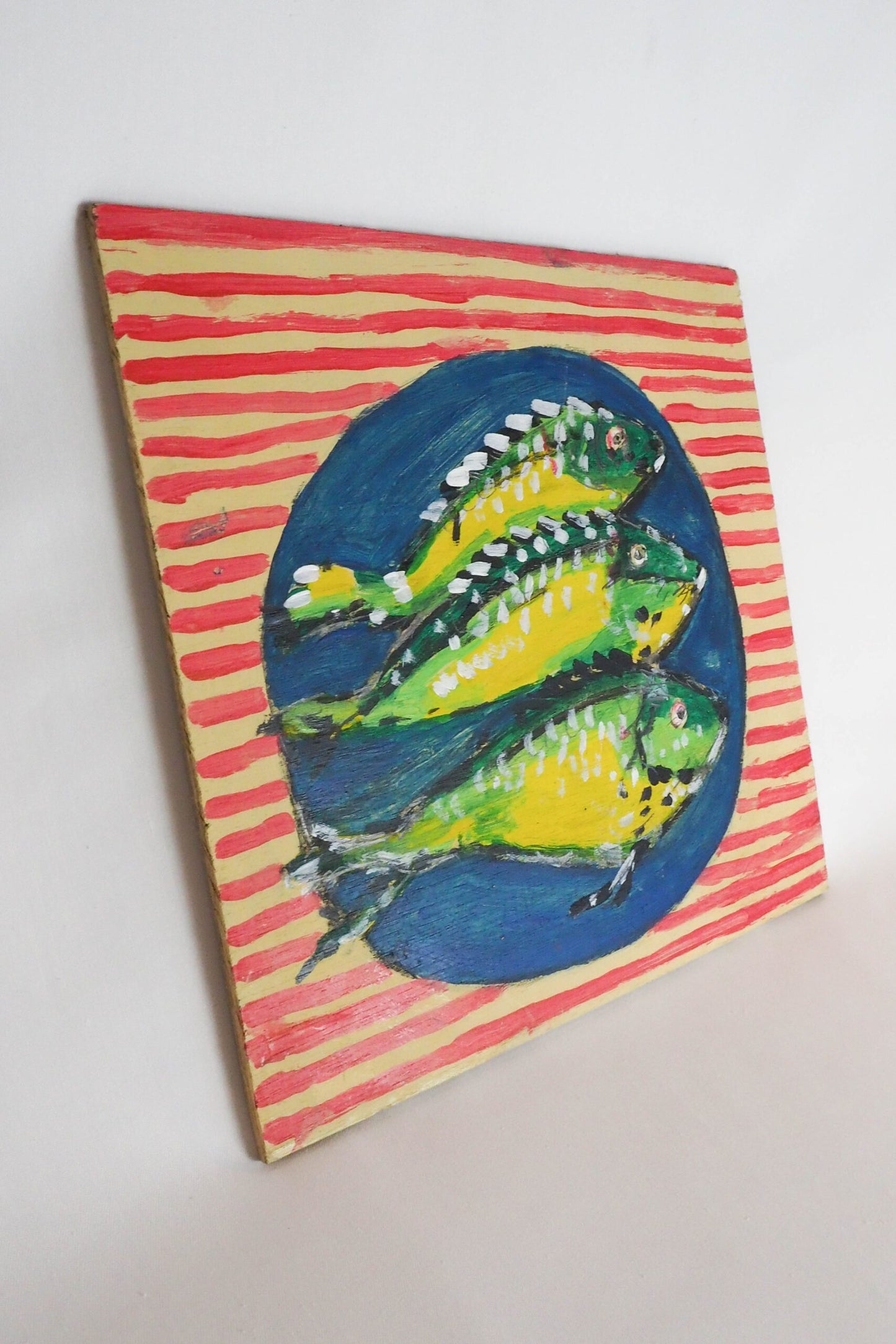 Oil on Board Fish Painting