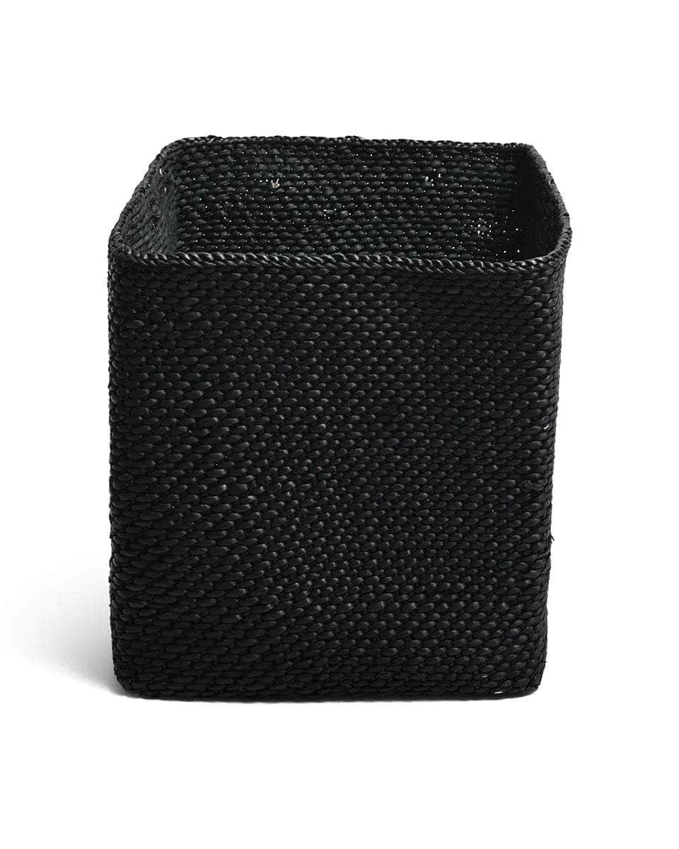 CHAUSIKU: Plain Black Square Storage Baskets