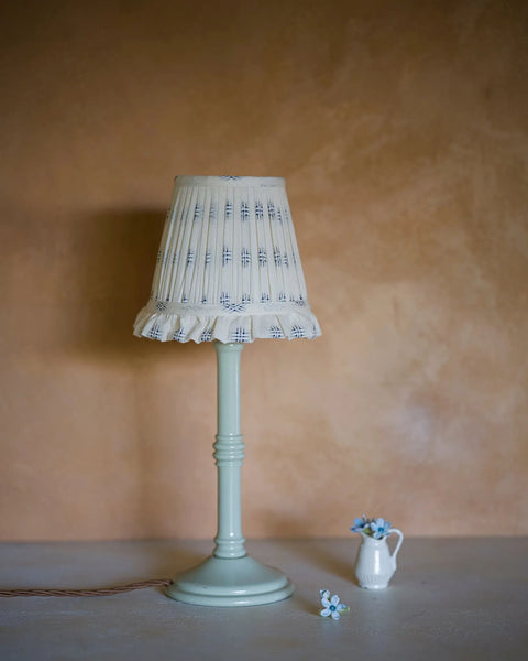 The Embroidered Cotton in Delphinium Wall Light Lampshade