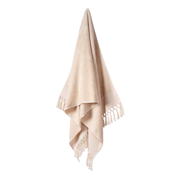 Plush & Bare Pure Cotton King Bath Towel In Cream