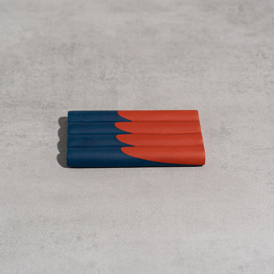 Soap Dish No1 - Scarlet & Inky Blue