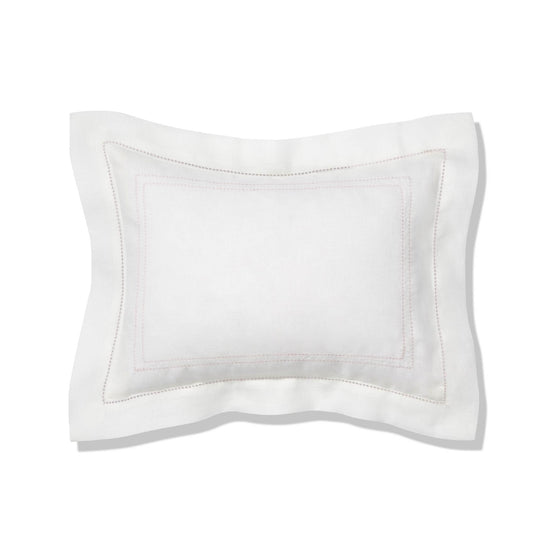 Personalised Boudoir Pillow with Hemstitch in English Rose