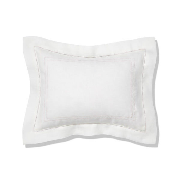 Personalised Boudoir Pillow with Hemstitch in English Rose
