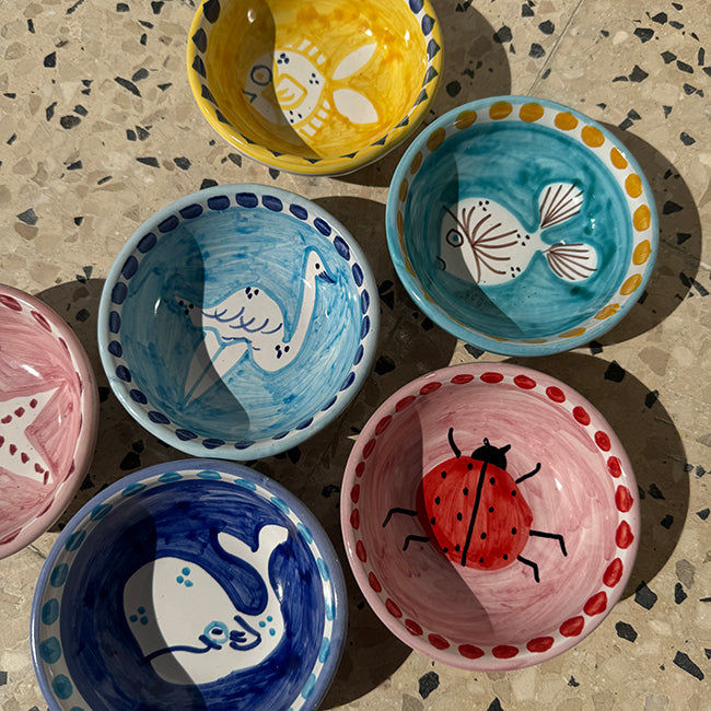 Amalfi Bowl 11 cm – Blue Fish