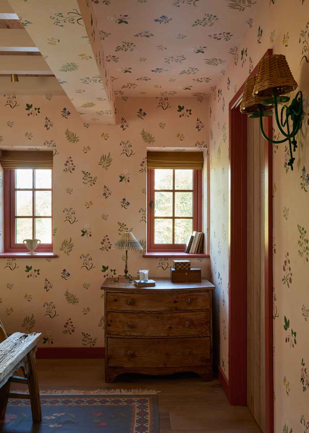 Herbarium Wildflower Wallpaper - Blush