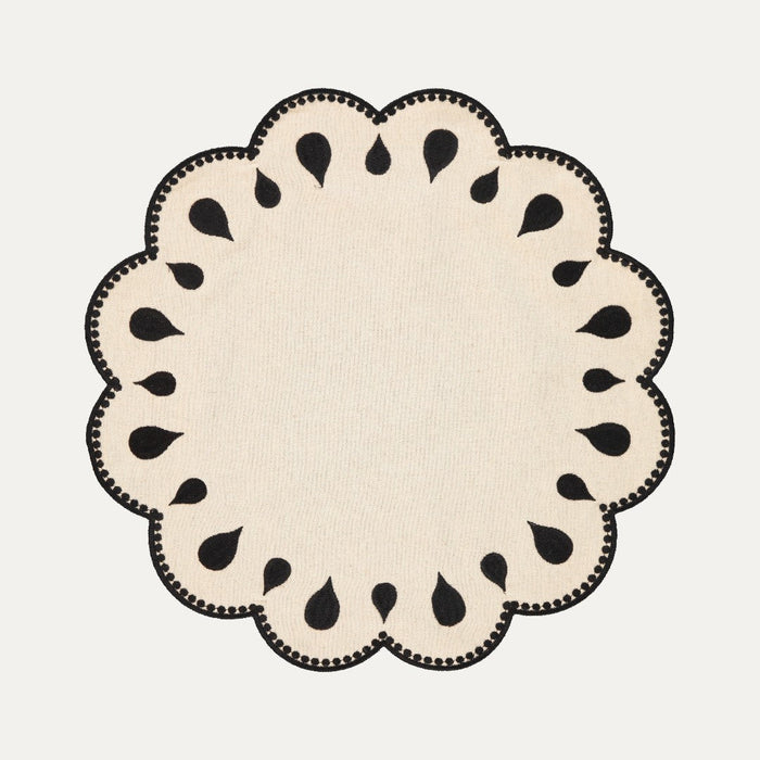 Gotas Placemat – Beige and Black