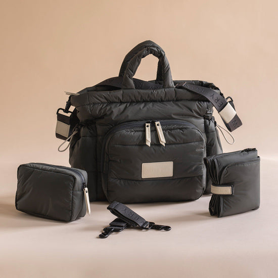 Baby Changing Tote Bag - Soft Black