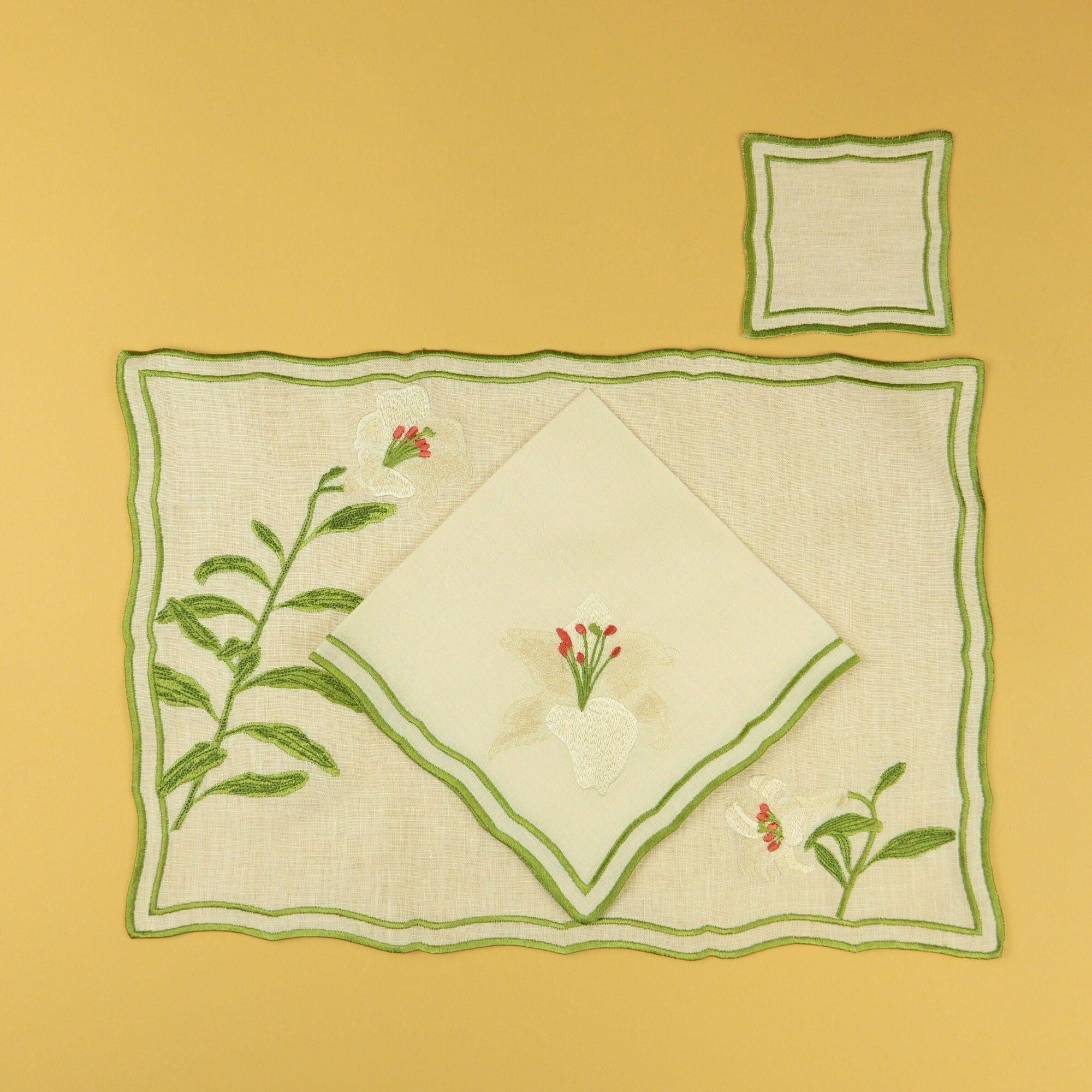 Lily Embroidered Napkin