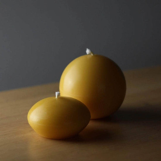 Ball & Ellipse Candle - Yellow