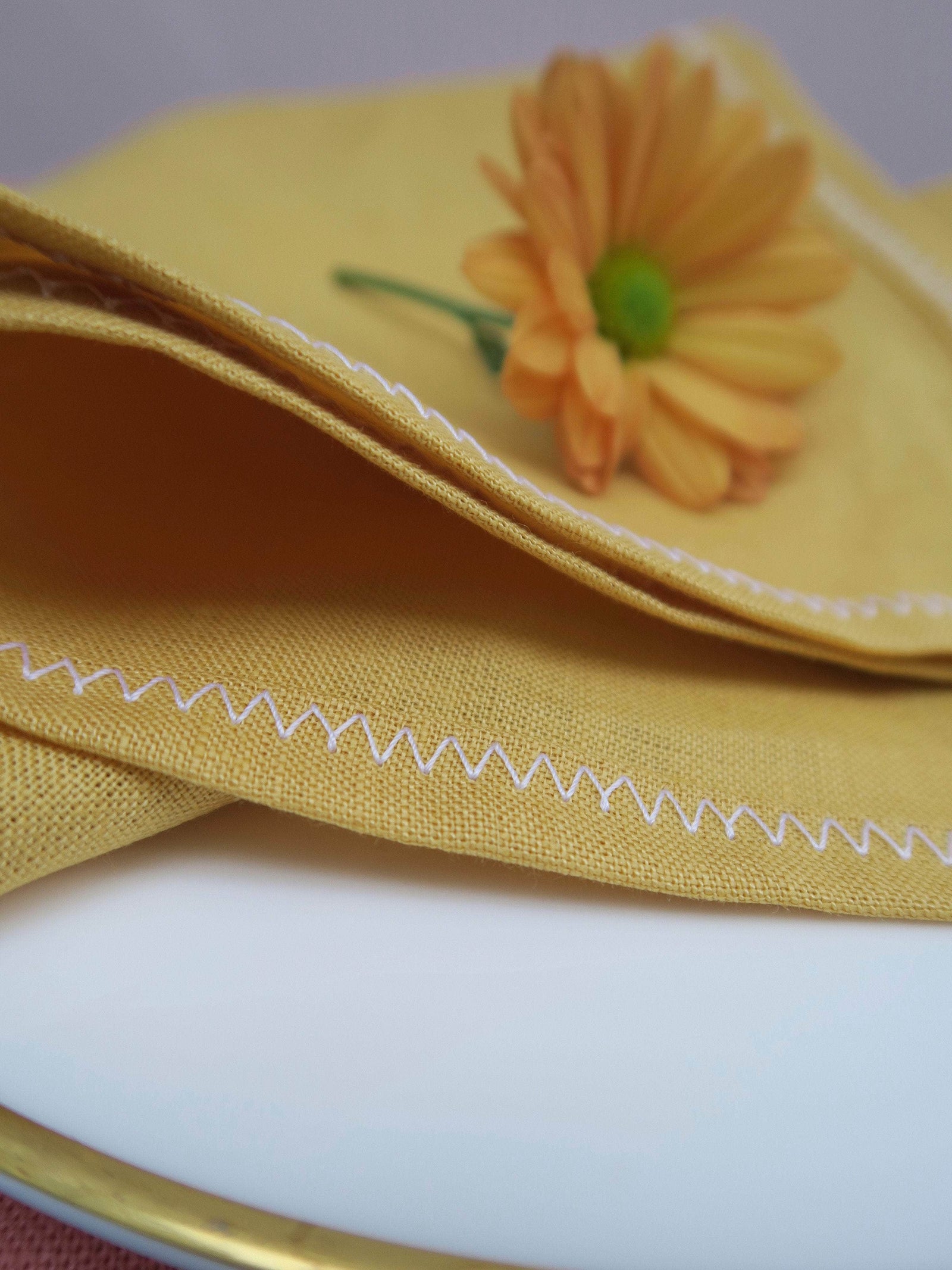 Irish Linen Napkin - Sunshine Yellow