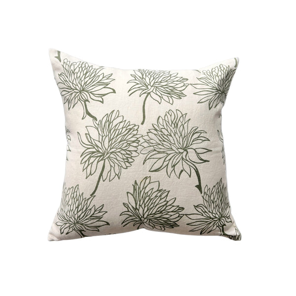 Dahlia - Pure Linen Throw Pillow Cover - 20X20"