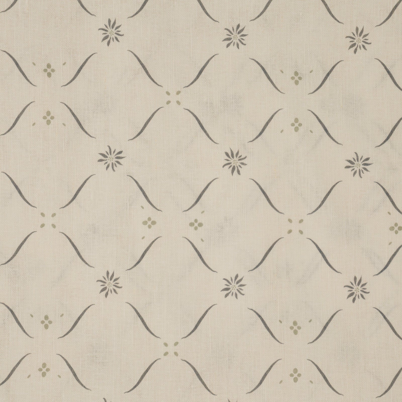 Edelweiss Trellis - Loden Blue and Alpine Green on White