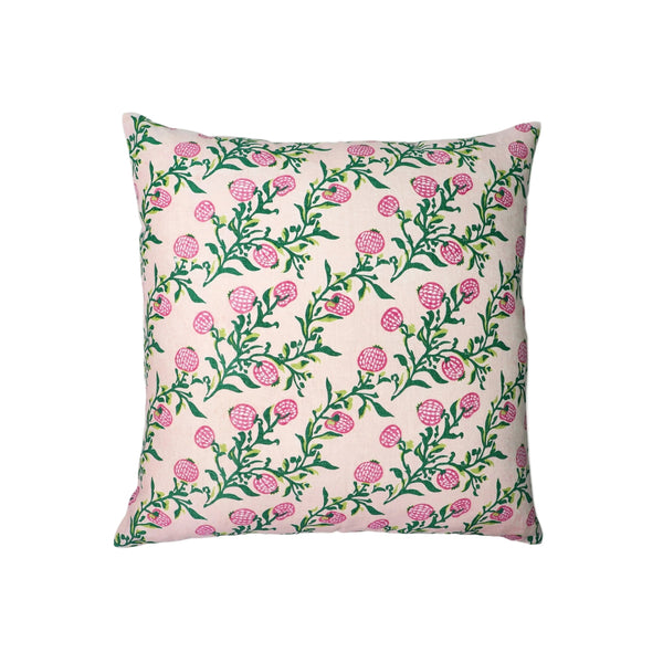 Rasa - Pure Linen Throw Pillow Cover - Pastel Pink